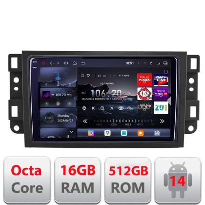 Navigatie Chevrolet Captiva 2006-2010 Edotec Kit-020 8 core QLED 2K 16+512 360 Android Waze USB Navigatie Internet Youtube Radio