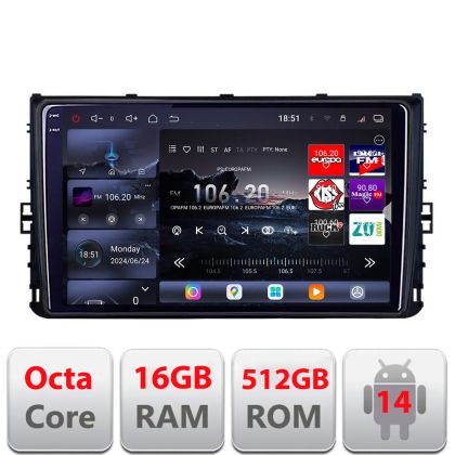 Navigatie grupul VW Lenovo Kit-933 8 core QLED 2K 16+512 360 Android Waze USB Navigatie Internet Youtube Radio