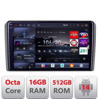 Navigatie Iveco Daily 2007-2014 Edotec Kit-DAILY 8 core QLED 2K 16+512 360 Android Waze USB Navigatie Internet Youtube Radio