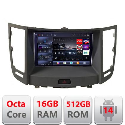 Navigatie Infinity FX intre anii 2009-2012 Android radio gps internet 8 core QLED 2K 16+512 360 Edotec