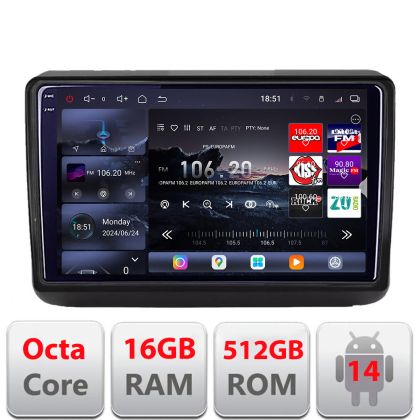 Navigatie Jeep Grand Cherokee 2014-2019 Edotec Kit-JGG 8 core QLED 2K 16+512 360 Android Waze USB Navigatie Internet Youtube Radio