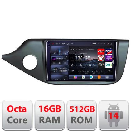 Navigatie Kia Ceed 2012-2018 Edotec Kit-KI39 8 core QLED 2K 16+512 360 Android Waze USB Navigatie Internet Youtube Radio