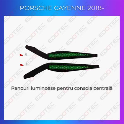 Lumini ambientale Porsche 2018-  trim pentru consola centrală control telefon sau sistem original