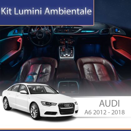 Lumini ambientale Audi A6 RS6 C7 2012-2018 fibră de carbon set complet control telefon sau sistem original