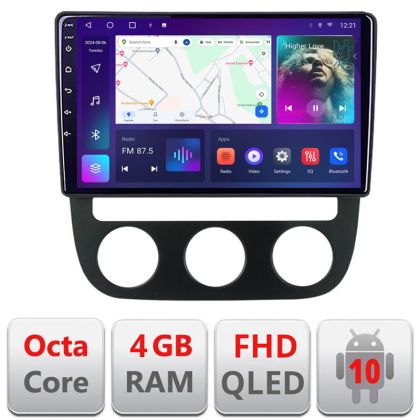 Navigatie VW Golf 5 2004-2010 clima automatica Android radio gps internet quad core 4+64 carplay android auto KIT-golf5-automatic+EDT-E310