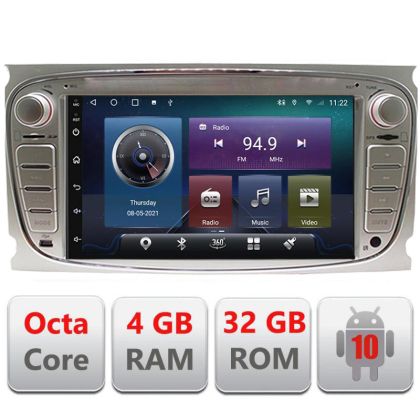 Navigatie Ford Focus/Galaxy/Mondeo/S-max 2008-2011  4+32GB 8Core Android radio gps Internet wifi 4G Carplay