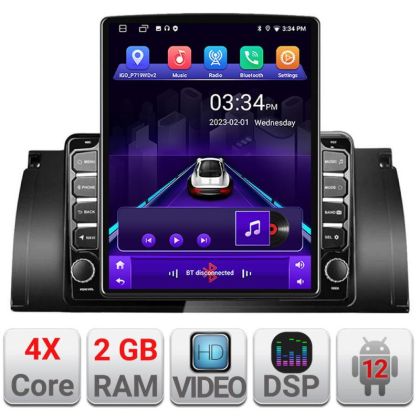 Navigatie BMW E39 si E53 K-082 ecran tip TESLA 9.7" cu Android Radio Bluetooth Internet GPS WIFI 2+32 DSP Quad Core