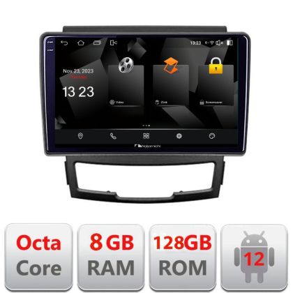 Navigatie Ssangyong Korando 2011-2013 5960Pro-159 Android Octa Core Qualcomm 2K Qled 8+128 DTS DSP 360 4G Optical