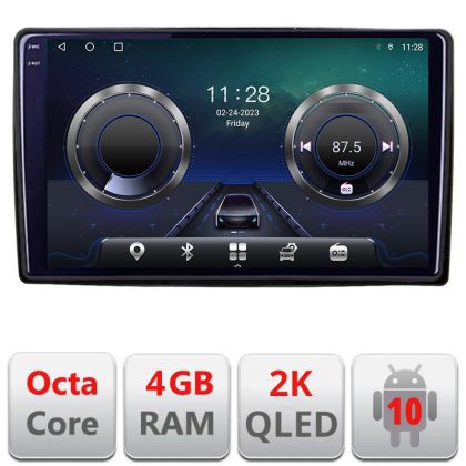 Navigatie universala 2din-2 Android Octa Core Ecran 2K QLED GPS 4G 4+32GB 360 KIT-2din-2+EDT-E409-2K