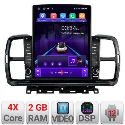 Navigatie Citroen C5 Aircross Android radio gps internet quad core 2+32 ecran vertical 9.7" Kit-aircross+EDT-E708