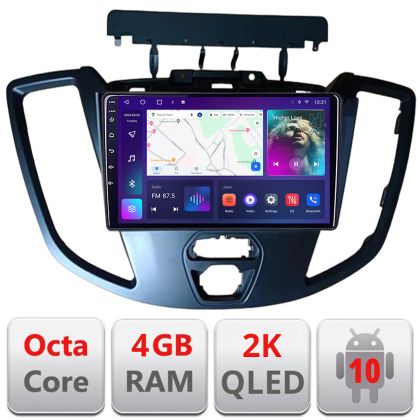 Navigatie Ford Transit 2015-2020 Android ecran Qled 2K Octa core 4+32 kit-turneo-custom+EDT-E409-2K