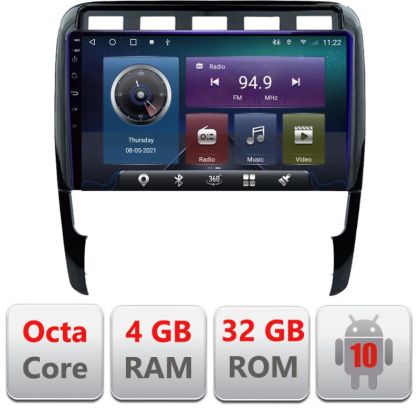 Navigatie Porsche Cayenne 2002-2011 C-443 Octa Core cu Android Radio Bluetooth Internet GPS WIFI 4+32GB