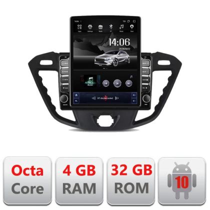 Navigatie Ford Transit G-845 ecran tip TESLA 9.7" cu Android Radio Bluetooth Internet GPS WIFI 4+32GB DSP 4G Octa Core