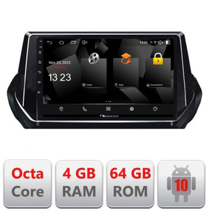 Navigatie Peugeot 2008 2020- Android radio gps internet quad core 4+64 carplay android auto