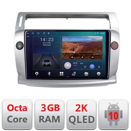 Navigatie Citroen C4 Quad Core B-088 Android Ecran 2K QLED octa core 3+32 carplay android auto KIT-088+EDT-E309V3-2K