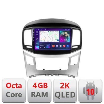 Navigatie HHyundai H1 Starex 2016- C-h1 Android Octa Core Ecran 2K QLED GPS 4G 4+32GB 360 KIT-h1+EDT-E409-2K