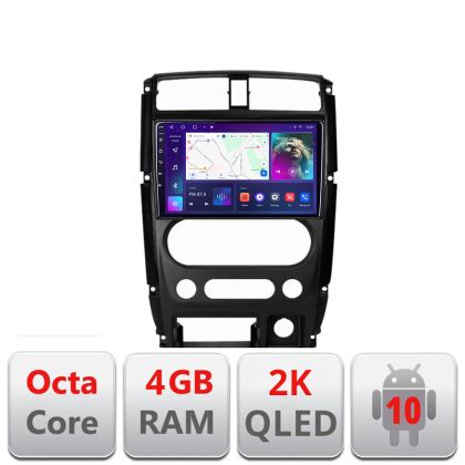 Navigatie Jimny 2007-2016 C-Jimny07 Android Octa Core Ecran 2K QLED GPS 4G 4+32GB 360 KIT-Jimny07+EDT-E409-2K