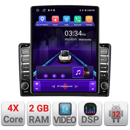 Navigatie Fiat 500 2015-2021 ecran tip TESLA 9.7" cu Android Radio Bluetooth Internet GPS WIFI 2+32 DSP Quad Core