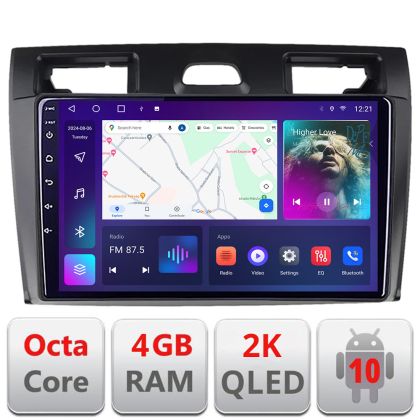 Navigatie Ford Fiesta MK5 2002-2008 Android ecran Qled 2K Octa core 4+32 KIT-fiesta-mk5+EDT-E409-2K