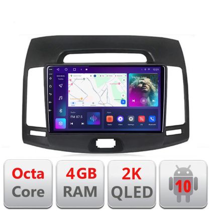 Navigatie HHyundai Elantra 2007-2011 C-2009 Android Octa Core Ecran 2K QLED GPS 4G 4+32GB 360 KIT-2009+EDT-E409-2K