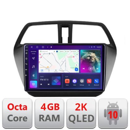 Navigatie Suzuki S-Cross C-337 Android Octa Core Ecran 2K QLED GPS 4G 4+32GB 360 KIT-337+EDT-E409-2K