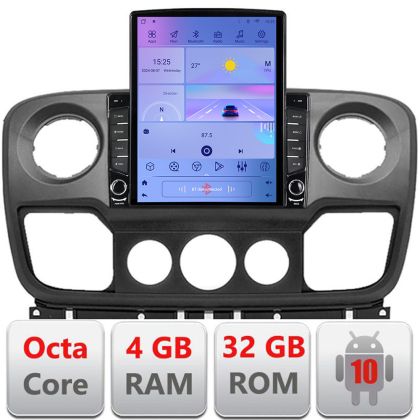 Navigatie Opel Movano, Renault Master 2010-2021 Android radio gps internet Octa Core 4+64GB 9.7" tip Tesla LTE