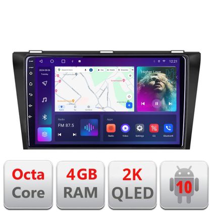 Navigatie Mazda 3 2004-2009 C-161 Android Octa Core Ecran 2K QLED GPS 4G 4+32GB 360 KIT-161+EDT-E409-2K