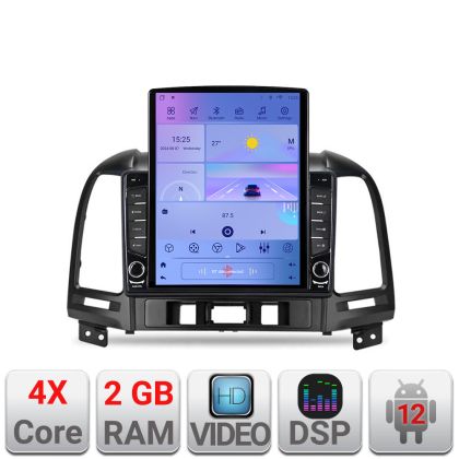 Navigatie HHyundai Santa Fe 2007-2012 K-008 ecran tip TESLA 9.7" cu Android Radio Bluetooth Internet GPS WIFI 2+32 DSP