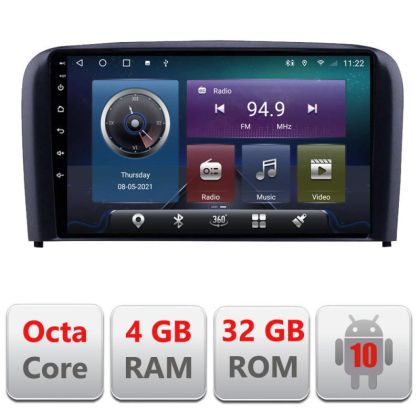 Navigatie Volvo S80 2004-2006 C-S80 Octa Core cu Android Radio Bluetooth Internet GPS WIFI 4+32GBB