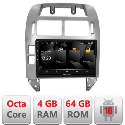 Navigatie VW Polo 2004-2011 Android radio gps internet quad core 4+64 carplay android auto