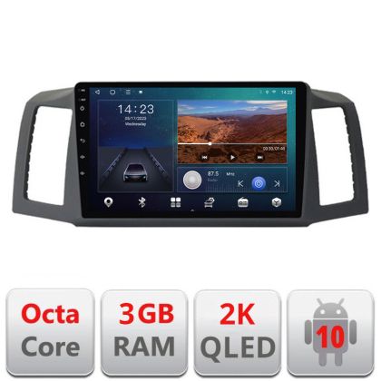 Navigatie Jeep Grand Cherokee 2008-2010 Android ecran Qled 2K Octa Core 3+32 carplay android auto Kit-cherokee-2009+EDT-E310v3-2K