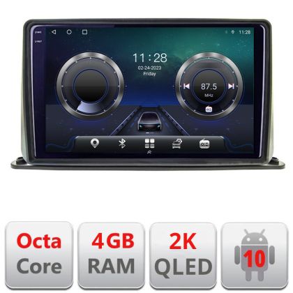 Navigatie universala 2 din 9 inch Android Octa Core Ecran 2K QLED GPS 4G 4+32GB 360 KIT-2din-1+EDT-E409-2K