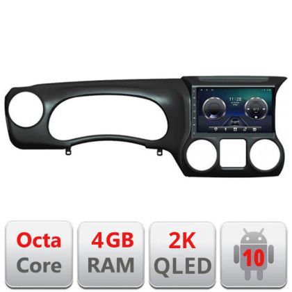 Navigatie Jeep Wrangler 2014-2016 Android ecran Qled 2K Octa core 4+32 Kit-wr-15+EDT-E410-2K