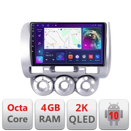 Navigatie Honda Fit Jazz 2004-2008 Android ecran Qled 2K Octa core 4+32 Kit-jazz+EDT-E409-2K