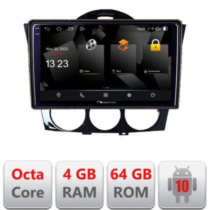 Navigatie Mazda RX8 2008-2011  Android Octa Core 720p 4+64 DSP 360 camera carplay android auto