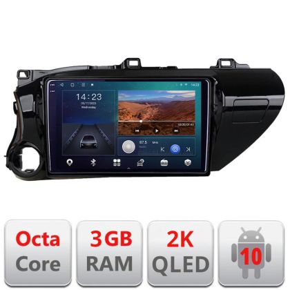 Navigatie Toyota Hilux 2016- B-TY59 Android Ecran 2K QLED octa core 3+32 carplay android auto KIT-TY59+EDT-E310V3-2K