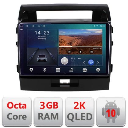 Navigatie Toyota LandCruiser 2008-2015 B-381 Android Ecran 2K QLED octa core 3+32 carplay android auto KIT-381+EDT-E310V3-2K