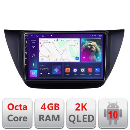 Navigatie Mitubishi Lancer 2001-2007 C-lancer07 Android Octa Core Ecran 2K QLED GPS 4G 4+32GB 360 KIT-lancer07+EDT-E409-2K