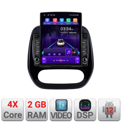 Navigatie Renault Captur 2013-2020 Android radio gps internet quad core 2+32 ecran vertical 9.7" KIT-captur-v2+EDT-E708