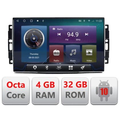 Navigatie CHRYSLER Jeep Manual C-202 Octa Core cu Android Radio Bluetooth Internet GPS WIFI 4+32GB