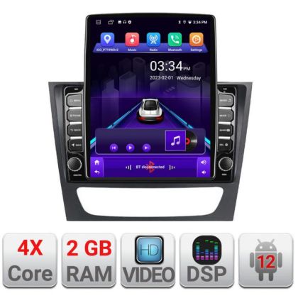 Navigatie Mercedes W211 W219 K-090 ecran tip TESLA 9.7" cu Android Radio Bluetooth Internet GPS WIFI 2+32 DSP Quad Cor