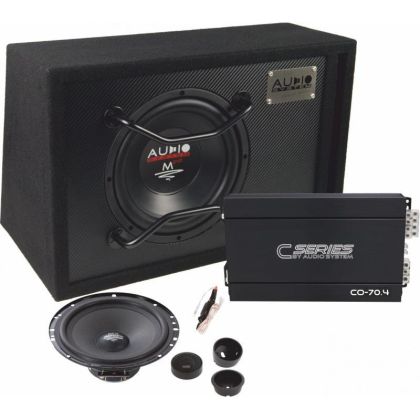 PACHET AMPLIFICATOR , DIFUZOARE,  SUBWOOFER R M10 EVO BR+DIFUZOARE MX 165 EVO+AMPLIFICATOR CO-70.4