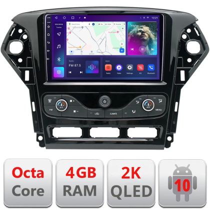 Navigatie Ford Mondeo 2011-2014 Android ecran Qled 2K Octa core 4+32 KIT-mondeo-nav-10+EDT-E409-2K