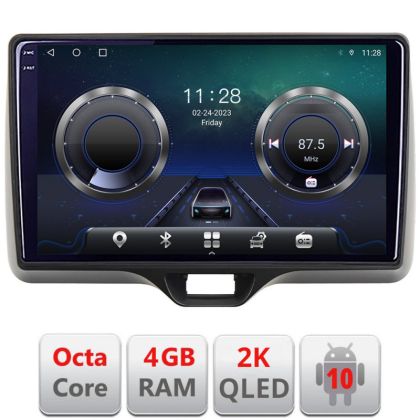 Navigatie Toyota Yaris 2020- Android ecran Qled 2K Octa core 4+32 kit-yaris2020+EDT-E410-2K