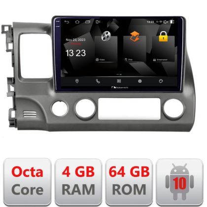 Navigatie Honda Civic Sedan 5510-044 Android Octa Core 720p 4+64 DSP 360 camera carplay android auto