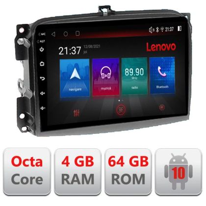 Navigatie Fiat 500L 2012-2017 E-500L Octa Core cu Android Radio Bluetooth Internet GPS WIFI DSP 4+64GB 4G