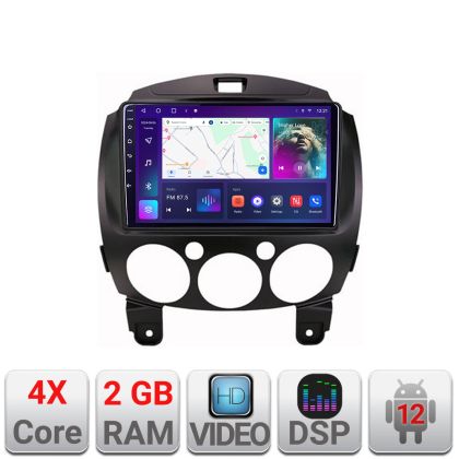 Navigatie Mazda 2 2007-2013 Android radio gps internet 2+32 Kit-mazda2+EDT-E209V2