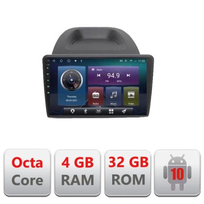 Navigatie Ford Fiesta C-256 Octa Core cu Android Radio Bluetooth Internet GPS WIFI 4+32GB