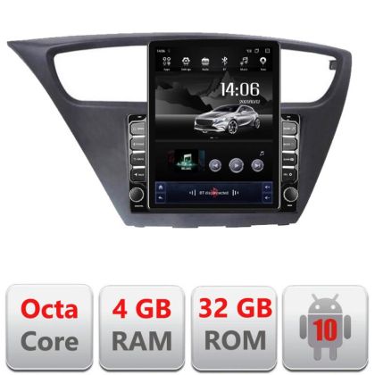 Navigatie Honda Civic 2012-2016 G-civic ecran tip TESLA 9.7" cu Android Radio Bluetooth Internet GPS WIFI 4+32GB DSP 4