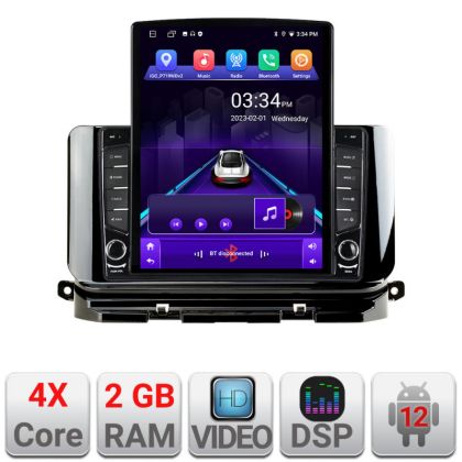 Navigatie Skoda Octavia 4 2020-2024 Android radio gps internet quad core 2+32 ecran vertical 9.7" KIT-octavia4+EDT-E708